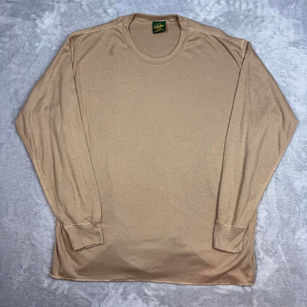 Cabela-s Men's Tan and Cream Shirt